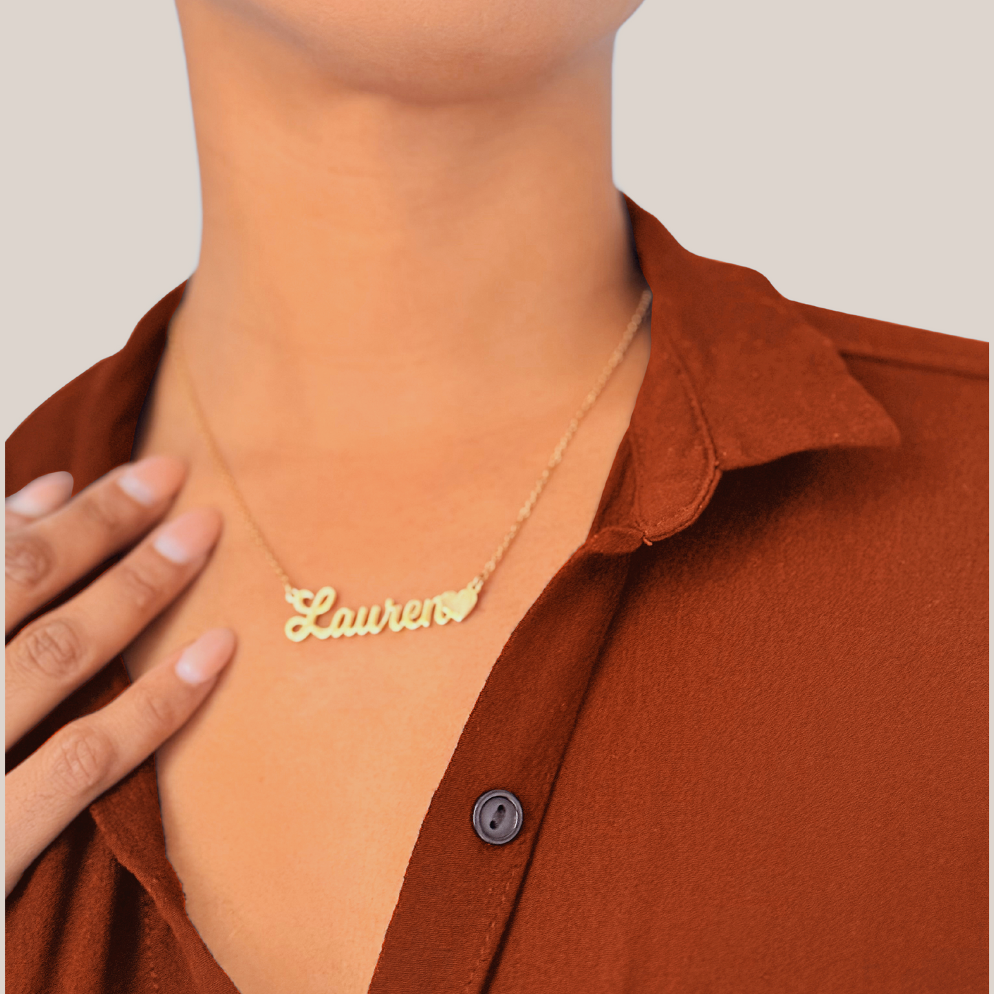 Amor Heart Name Necklace